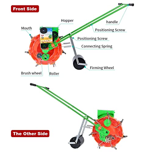 Really Agricultural Manual Seeder/Long Teeth–12T/ Hand Operated Seeding Machine, Garden Tool Adjustable Manual Plant Seeder Seed Spreader, Garden Planter for Garden Vegetable Farm Gardening Supplies