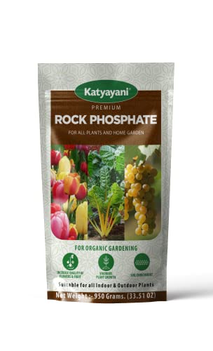 Katyayani Rock Phosphate 100% Organic Slow Release Fertilizer, Essential All Purpose Crushed Powder for Fruiting and Flowering Plants.