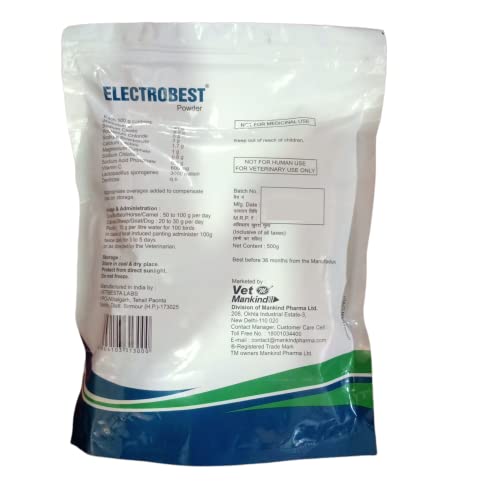 ELECTROBEST पावडर ॲनिमल फीड सप्लीमेंट प्राण्यांमध्ये उष्णता आणि तणाव कमी करण्यास मदत करते ऑरेंज फ्लेवर (300 GMS)