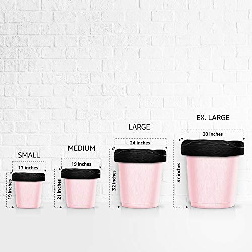 Amazon Brand - Presto! Oxo-Biodegradable Garbage Bags, Medium -(19 x 21 inches) - 30 bags/roll (Pack of 6, Black)
