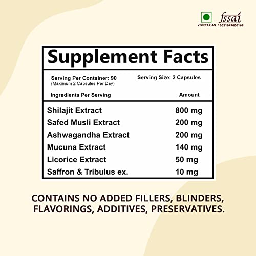 MOUNTAINOR Advanced Shilajit Power Booster Capsules with Saffron, Safed Musli, Ashwagandha - 1400MG (90 Veg Capsules) | For Enhanced Stamina, Vitality & Overall Wellbeing