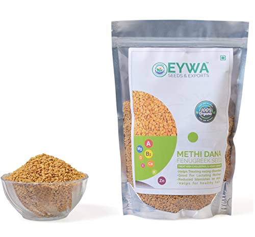 EYWA - Fenugreek Vegetable Seeds - Methi Seeds - Kasuri Methi Seeds - Seeds For Farming - Home Garden Seeds (500 Grams)