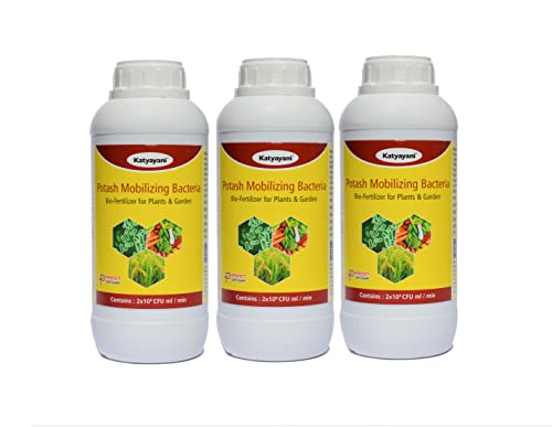 Katyayani Potassium Mobilizing Bacteria PMB Bio Fertilizer ( 5 x 10*8 CFU ml/min ) for all Plants and Home Garden Potassium Provider Eco Friendly Liquid fixing Bacteria Recommended by NPOP for Organic Farming (3 Litre)
