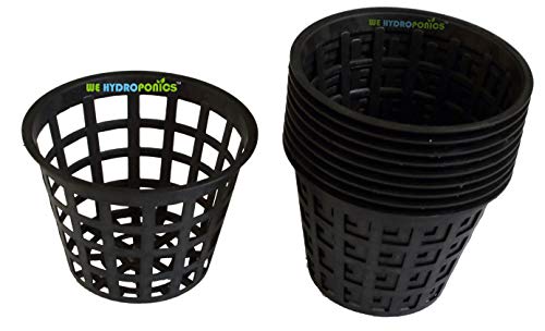WE Hydroponics 5 inch netpot - Set of 10, Best Suited for Dutch Bucket, Kratky and Plant Nursery