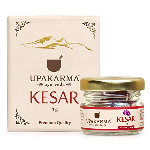 UPAKARMA Pure, Natural and Finest Grade Kashmiri Kesar/Saffron Threads 1 Gram- Pack of 1