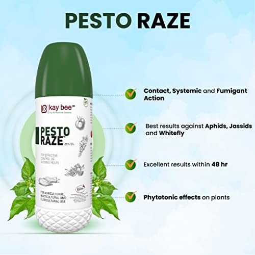 PestoRaze | Effective on All Types of Insects for Crops | Organic Insecticide for Indoor and Outdoor plants | Kay Bee Bio Organics | 100 ml