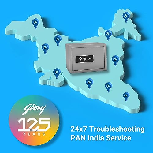 गोदरेज सिक्योरिटी सॉल्यूशंस फोर्ट प्रो 15 लीटर सुरक्षित लॉकर घर और कार्यालय के लिए मैकेनिकल कुंजी लॉक के साथ (ग्रे)