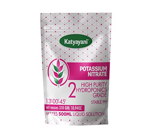 Katyayani Potassium Nitrate - Hydroponic Nutrient 2 (NPK-13:00:45), High Purity Hydroponics Grade- Makes 1 Liter Concentrate