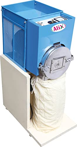 Alix पूरी तरह से स्वचालित 2 इन 1 पुल्वराइज़र / पुल्वराइज़र आटा चक्की मशीन (सेमी-कमर्शियल ग्राइंडर / कमर्शियल आटा चक्की) स्टेनलेस स्टील सिंगल फेज़ 220V (10 HP)