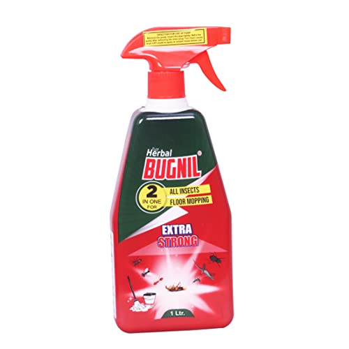 Bugnil Herbal Ants, White Ants, Cockroaches, Bedbugs, Lizards, Flies, Spider insects spray with pleasant fragrance - 1 ltr