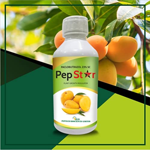 पेप स्टार पॅक्लोब्युट्राझोल 23% (1 LTR*4) | वनस्पती वाढ नियामक | सर्वांसाठी फळ खत आणि वनस्पती वाढ प्रवर्तक