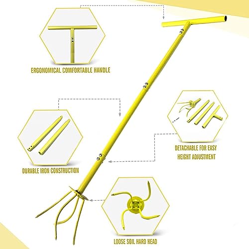 Moxic Gardening Durable Agriculture Farmer Tool Rust Resistant Twist Tiller