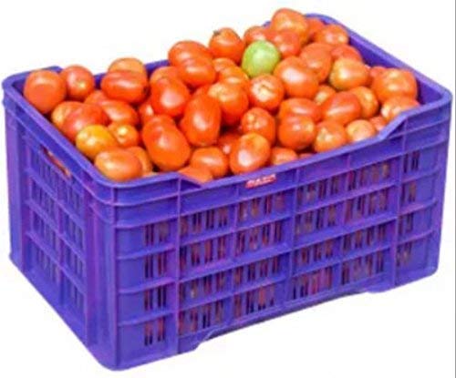 Nilkamal Plastic Rectangular Multipurpose/Vegetable/Fruit/Fish Crate (542 x 360 x 300 mm, Random Colour) Pack of 3