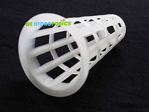 WE Hydroponics 2x4 inch Netpots - Set of 45, 2 inch top Diameter netpots with 4 inch Height, for NFT, Hydroponics, Aquaponic, Dutch Bucket, DWC, Kratky System and Nursery, Color : White