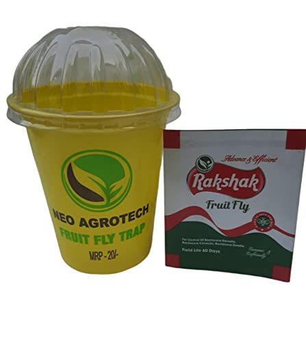 NEO AGROTECH फ्रूट फ्लाई ट्रैप/IPM ट्रैप/ग्लास ट्रैप/फ्रूट्स फ्लाई ट्रैप- ग्लास के साथ फलों के लिए उपयोगी (मल्टीकलर, 50)