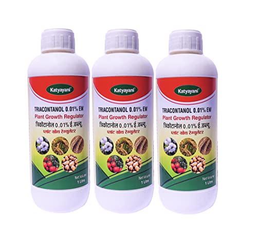 Katyayani Triacontanol 0.1% EW Plant Growth Regulator for All Plants and Home Garden Improves Quality with Yield of Fruits & Vegetables Non Toxic PGR (3 Litre(Set of 3))