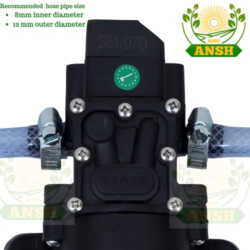 Agriansh Heavy Duty 12V DC Electric Battery Operated Sprayer Pump Motor 12 Volt for Farmers and Also Used in Agriculture Mist Spray - Car wash - Bike Washing - Sanitizing & Gardening