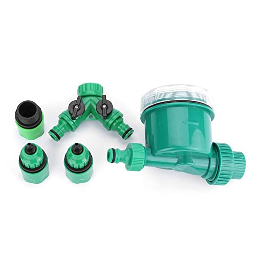 Ubersweet® Automatic Water Timer, 5pcs/Set Watering Irrigation Controller Kit with G3/4 7/11mm Quick Y-Shaped Connector for Landscape Agriculture Garden Orchard