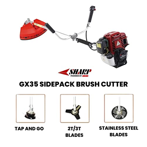 OREZEN Sharp gx35 sidepack - Portable Crop harvestor Brush Cutter Used for Grass Trimming,Weeding in Fruits and Vegetable (Brush Cutter)