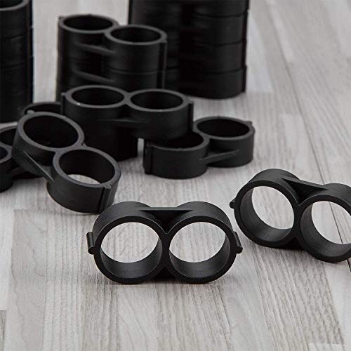 Pinolex® 1/2 Inch 16mm Accessories Drip Online Lateral Tubing End Irrigation Cap Black for Garden Greenhouse, Flower Bed, Lawn Supplies (Pack of 10)