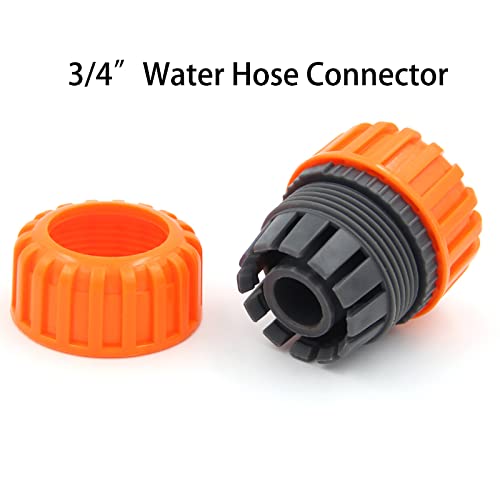 Pinolex® 3/4 Inch Garden Hose Extended Quick Connector Car Wash Water Pipe Fittings Repair Coupling Joints and 1PC 1/2" and 3/4" Tap Adaptor