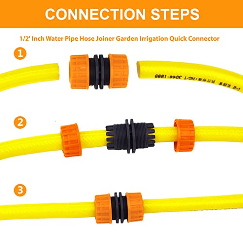 Pinolex® 3/4 Inch Garden Hose Extended Quick Connector Car Wash Water Pipe Fittings Repair Coupling Joints and 1PC 1/2" and 3/4" Tap Adaptor