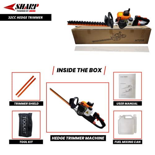 OREZEN Sharp 32CC - 2 Stroke Air Cooled Engine - Portable Crop Harvestor - (Hedge Trimmer)