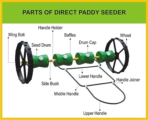 Manual Direct Paddy Seeder | Rice Seeding Machine | Manual Drum Seeding Machine | Agriculture Seeding Machine