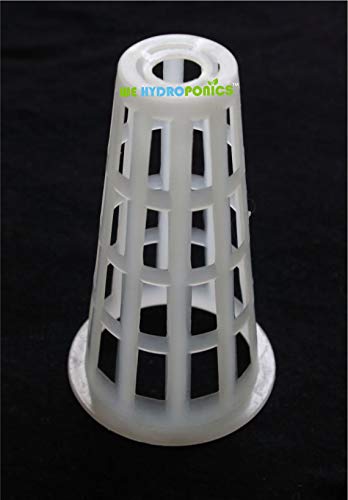 WE Hydroponics 2x4 inch Netpots - Set of 45, 2 inch top Diameter netpots with 4 inch Height, for NFT, Hydroponics, Aquaponic, Dutch Bucket, DWC, Kratky System and Nursery, Color : White