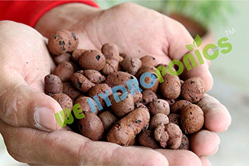 WE Hydroponics Clay Balls LECA/Hydrotons/Clay Rock - 4 Liter Bag (appx 1 kg) for Soilless Farming, Floating Pebbles