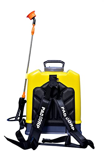 Pad Corp Li-Ion Lithium Battery Sprayer 12 Volt x 12 Amp 2 Year Battery Warranty, Very Light Weight, Smooth Motor 4 LPM, 16 Litre Tank