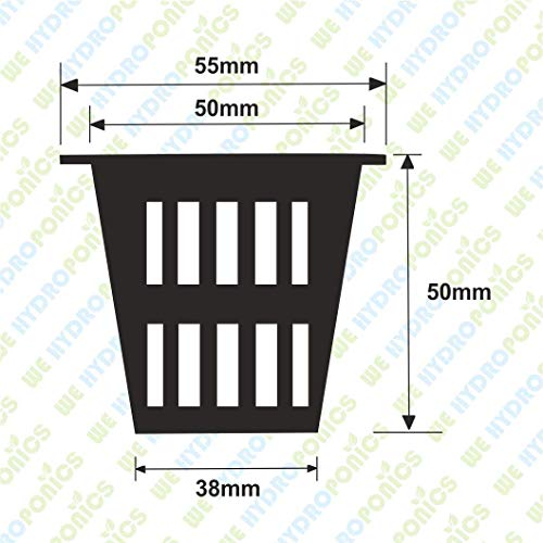 हम हाइड्रोपोनिक्स 2 इंच नेटपॉट - एनएफटी, हाइड्रोपोनिक्स, एक्वापोनिक, डच बकेट, डीडब्ल्यूसी, क्रैट्की सिस्टम और नर्सरी के लिए 60 का सेट