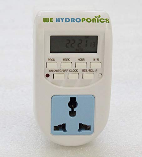 WE Hydroponics Digital Programmable Electronic Timer, for All Electrical Appliances, Electronic Timer, Energy Saving Socket