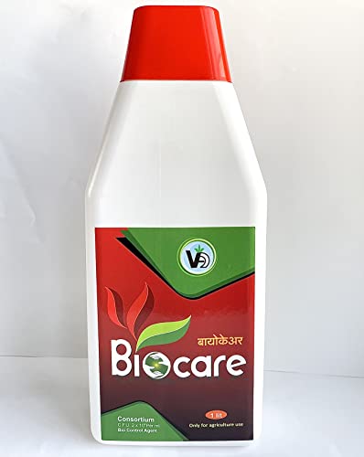 VIJAYA AGRO INDUSTRIES बायोकेयर ऑर्गेनिक गार्डनिंग कीटनाशक पानी में घुलनशील कंसन्ट्रेट स्प्रे इनडोर/आउटडोर पौधों और बगीचे के लिए (1 लीटर)