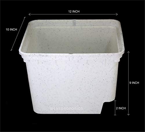 हम हाइड्रोपोनिक्स डच बाल्टी -1pc, बढ़ते पौधों के लिए हाइड्रोपोनिक बाल्टी, रंग: ग्रेनाइट सफेद