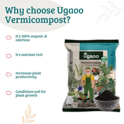 Ugaoo Organic Vermicompost Fertilizer for Plants - 5 Kg