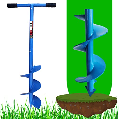 REDBUILD™ Blade Earth Auger Hole Digger | Hole Digger Gardening 6 Inches