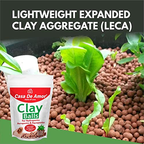 Casa De Amor 3 LTR क्ले बॉल्स, हायड्रोटॉन्स, लाइटवेट एक्सपांडेड क्ले एग्रीगेट (LECA) हायड्रोपोनिक्स, एरोपोनिक्स आणि एक्वापोनिक्ससाठी आवश्यक