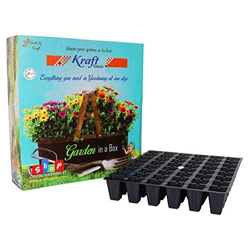 Kraft Seeds सीडलिंग ट्रे (5 का पैक, काला) | सीडलिंग के लिए अंकुरण ट्रे | बगीचे के पौधों के लिए नर्सरी ट्रे | होम गार्डन के लिए दोबारा इस्तेमाल होने योग्य हाइड्रोपोनिक अंकुरण ट्रे | बीज बोने के लिए अंकुरण बर्तन