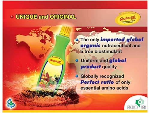 isagro Asia Siapton10l अमीनो एसिड और पेप्टाइड्स का मिश्रण कृषि या रोपण फसलों के लिए जैविक उर्वरक (500 मिली)