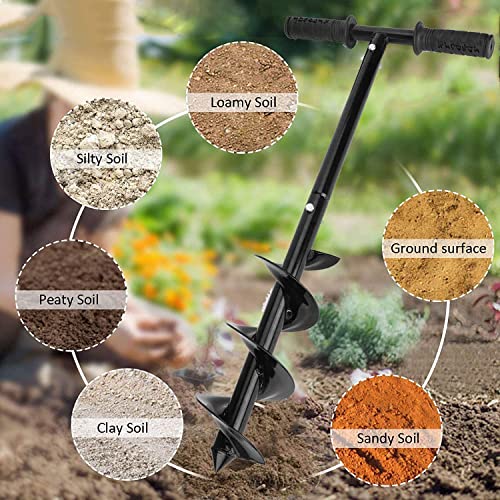 REDBUILD™ Blade Earth Auger Hole Digger | Hole Digger Gardening 6 Inches