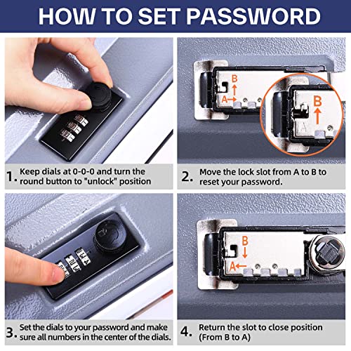 Ohuhu Book Safe with Combination Lock, Dictionary Diversion Book Safe, Portable Safe Box, Great for Storing Money, Jewelry and Passport(Black)