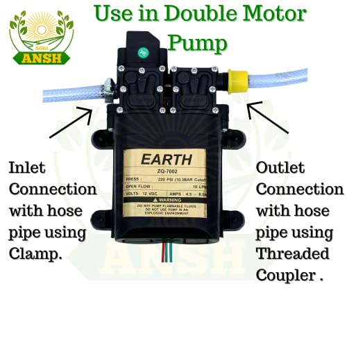 एग्रियनश 12वी डीसी वॉटर पंप बैटरी स्प्रेयर मोटर डबल हाई परफॉर्मेंस 12वी डीसी 220 पीएसआई फार्म एग्रीकल्चर मिस्ट स्प्रे, कार बाइक वॉश, सैनिटाइजिंग, एसी क्लीनिंग, बागवानी में उपयोग किया जाता है