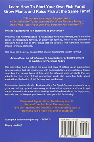 Aquaculture: Introduction to Aquaculture For Small Farmers