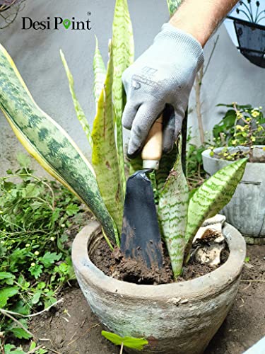 Desi Point Handmade Weeder and Khurpi/Khurpa for Gardening - Soil Digger Hand Tool/Hand Weeder (Set of 2 Tools)