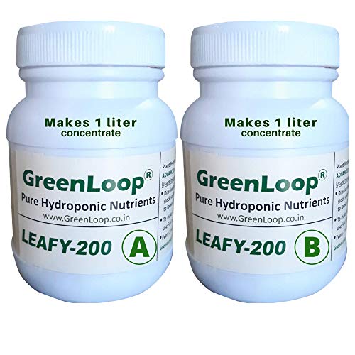 ग्रीनलूप हाइड्रोपोनिक पोषक तत्व- LEAFY200, हाइड्रोपोनिक पोषक तत्व, ठोस मिश्रण, 200 लीटर हाइड्रोपोनिक समाधान बनाता है, सभी पौधों और बेहतर पत्तेदार के लिए उपयुक्त, पूर्ण - इसमें सब कुछ शामिल है