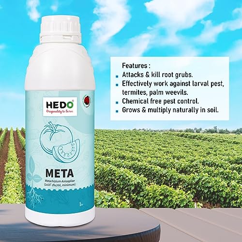 HEDO मेटारिज़ियम एनिसोप्लिए लिक्विड (1X10^8CFU/g) बायो-ऑर्गेनिक 1L पौधों के लिए गैंडा बीटल, लाल ताड़ के घुन, एफिड्स और थ्रिप्स को नियंत्रित करने के लिए