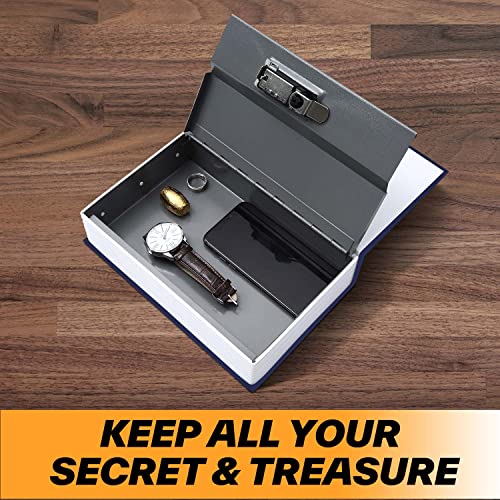 Ohuhu Book Safe with Combination Lock, Dictionary Diversion Book Safe, Portable Safe Box, Great for Storing Money, Jewelry and Passport(Black)
