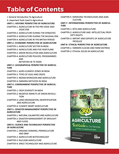 सिविल सेवा और अन्य प्रतियोगी परीक्षाओं के लिए कृषि टेक्स्ट गाइड के लिए 360 डिग्री दृष्टिकोण | सीएसई, राज्य पीसीएस, आईसीएआर और ... से पिछले वर्ष के प्रश्न पीवाईक्यू विशेषज्ञ की सलाह, प्रारंभिक और मुख्य परीक्षा के संकेत |