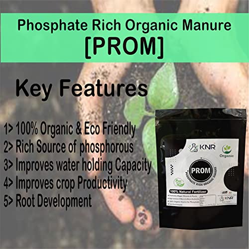 KNR Phosphate Rich Organic Manure (PROM) - 900 Gm Pack | Oranic Fertilizer for Plant and Gardening - 900 Gm